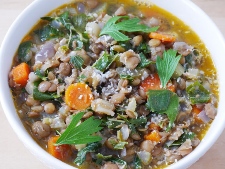 Lentil Soup with Ginger, Lemongrass & Greens