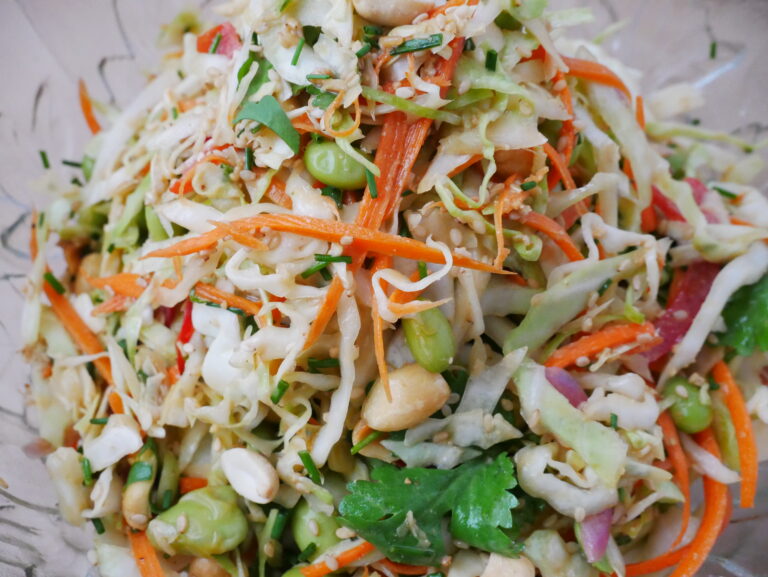 Cabbage Carrot Edamame Asian Salad